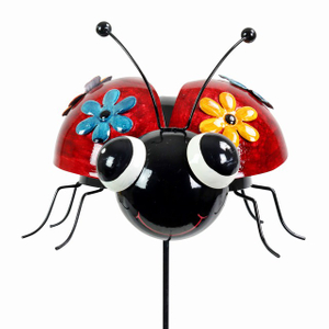 Outdoor Metal Ladybug Bee Figurine Yard Art Decor Supplier