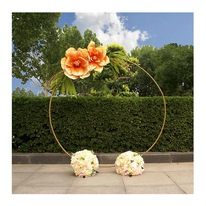 Wrought Iron Circular Grid Round Shelf Stage Decoration Screen Wedding Backdrop Stand
