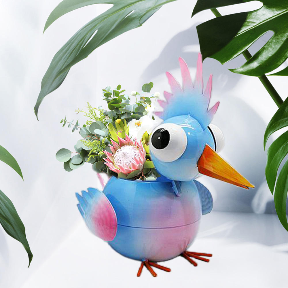 Customized Nordic Animal Shape Planter Handmade Metal Flower Pot Home Garden Desktop Decoration Ideas
