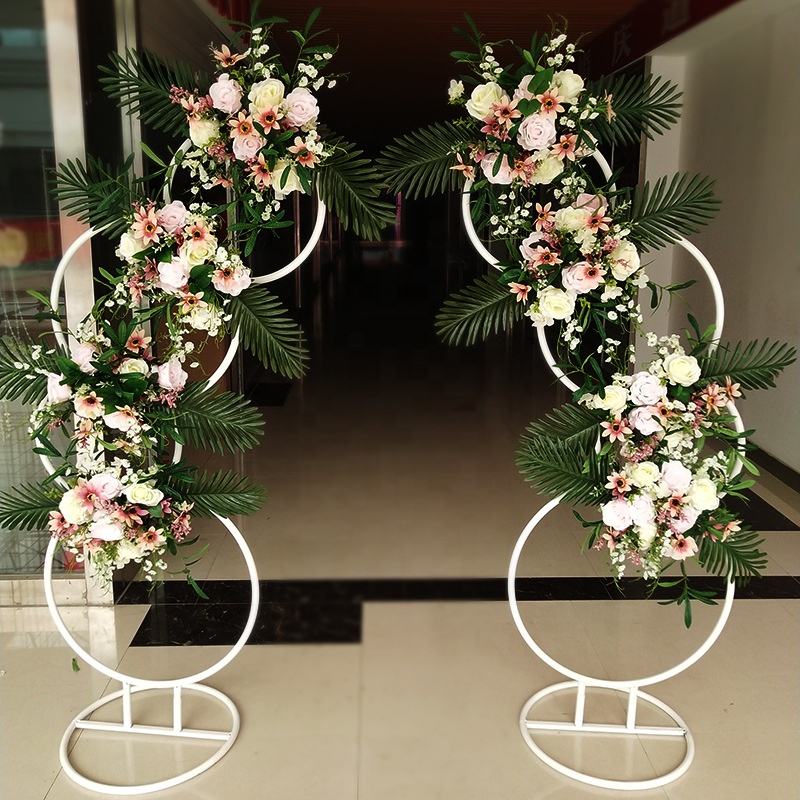 Wedding Props Road Guide Iron Ring Wedding Stage Layout Party Wedding Backdrop Decoration