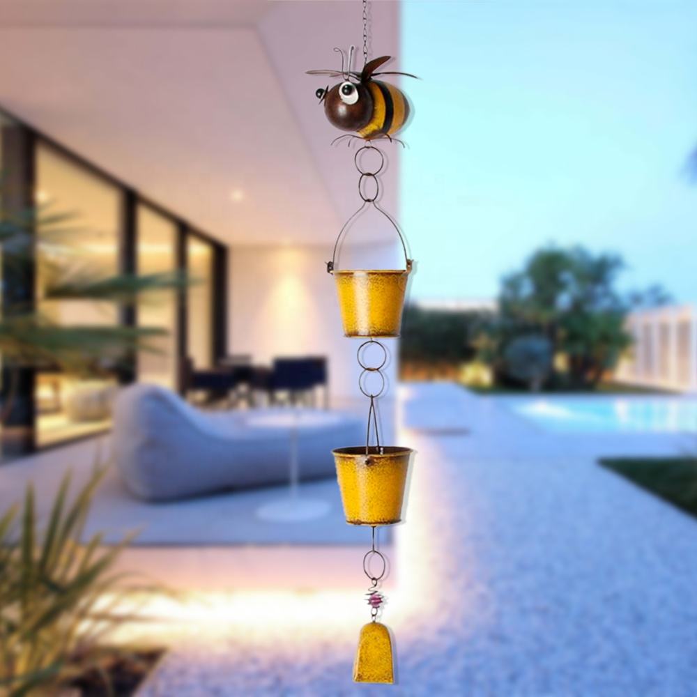 Custom High End Home Decor Metal Ornament Display Bee Rain Chain Ornament Stand