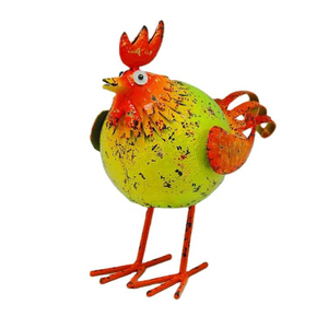Wholesale Hot Excellent Personalized Unique Garden Decor Ornament Metal Chicken Animal Figurines