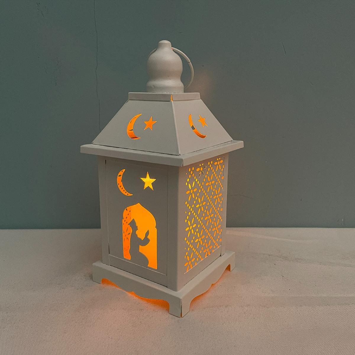 Outdoor Waterproof White Moroccan Style Candle Lantern for Wedding Events Parties Decorative