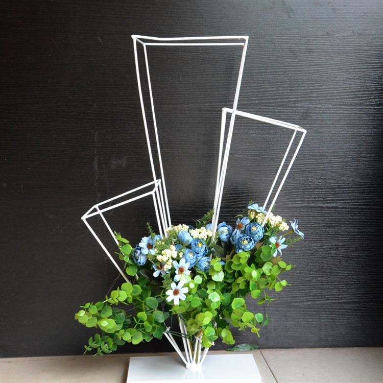 Wrought Iron Flower Ornaments Wedding Road Lead Flower Stand Tall Centerpieces For Wedding Table