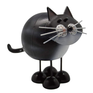 animal figurine metal cat sculpture for garden decoration