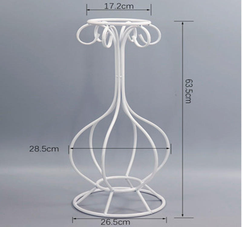 Nordic Ins Wrought Iron Vase Simple Transparent Hydroponic Fdecoration Flower Stand Metal Vases