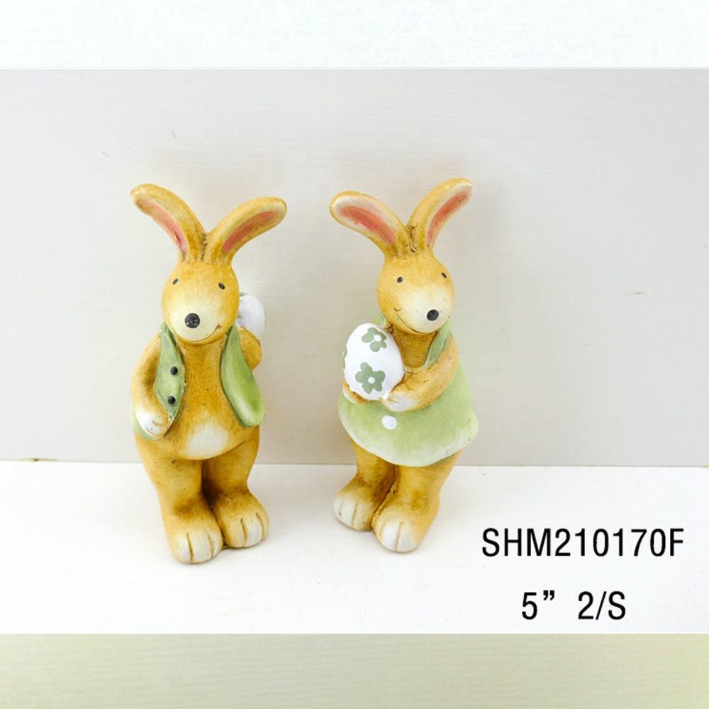 Indoor Outdoor Easter Garden Custom Ceramic Rabbit Ornaments For Home Bedroom Living Room Tabletop Decor