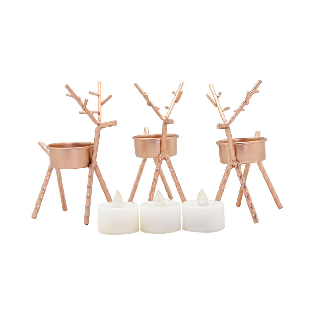 Sino Glory Cheap elegant metal deer and reindeer candle holders for sale
