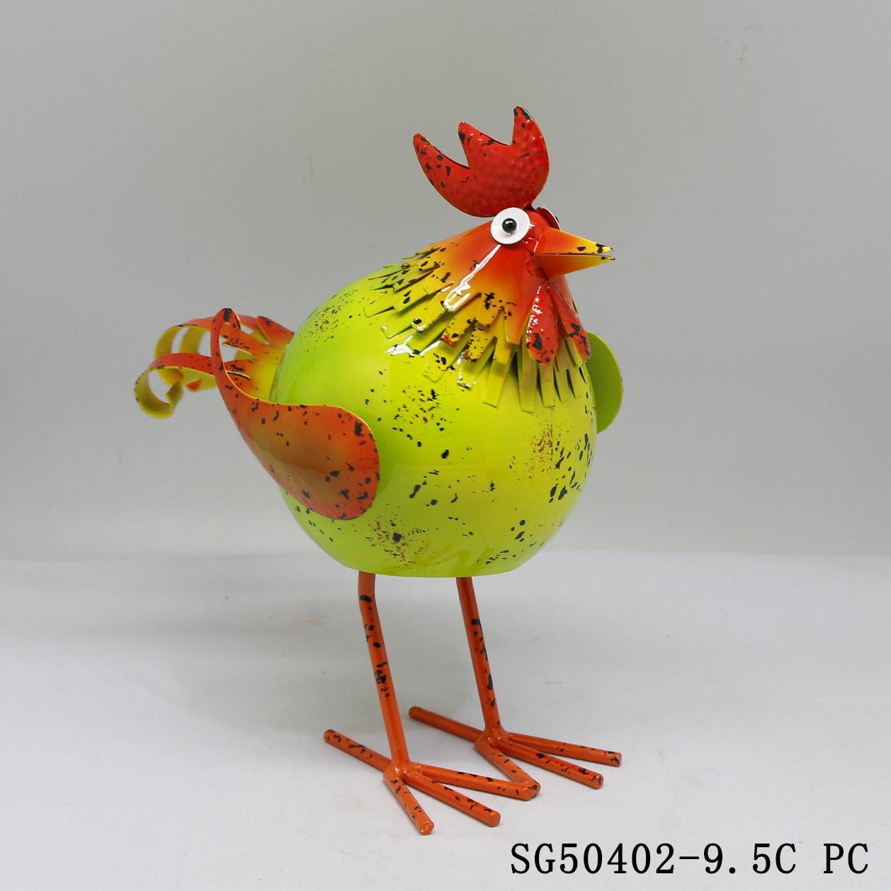 Wholesale Hot Excellent Personalized Unique Garden Decor Ornament Metal Chicken Animal Figurines