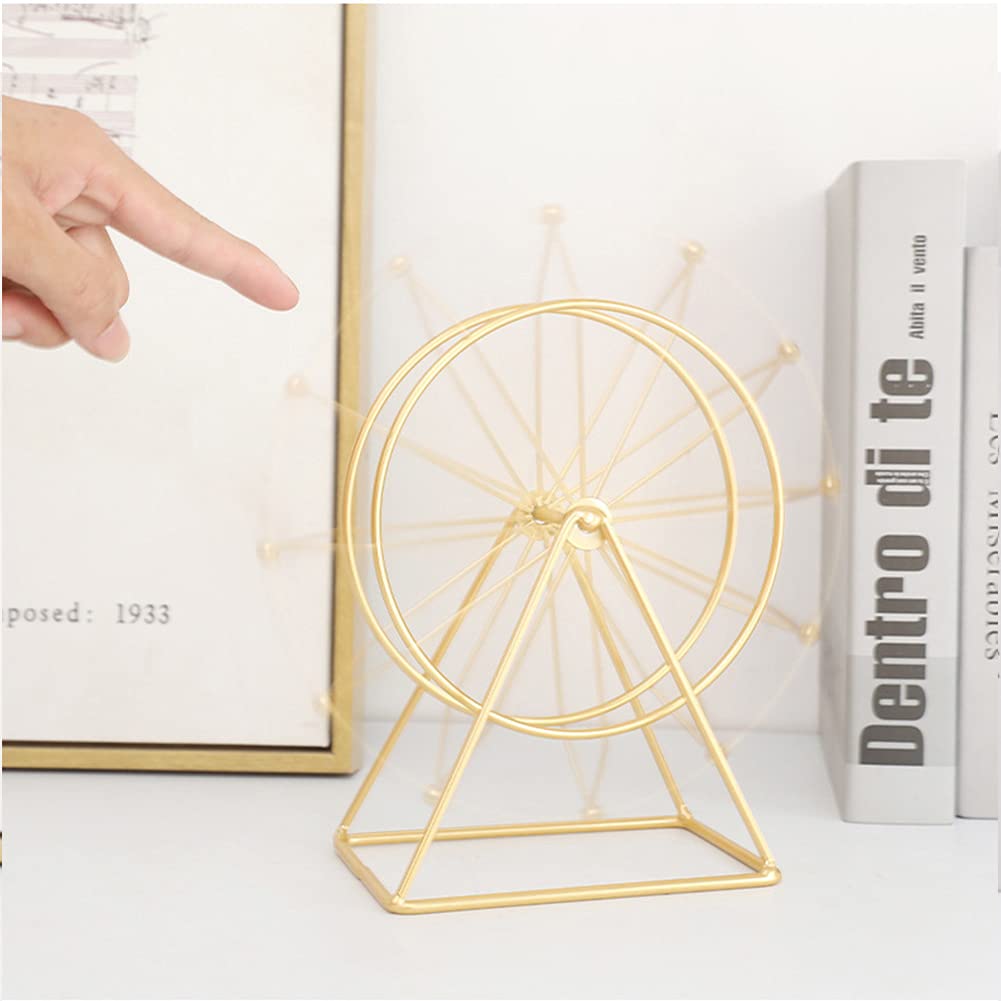 Nordic Light Luxury Simple Line Rotating Ferris Wheel Wrought Iron Decoration For Office Desktop Home Knickknacks