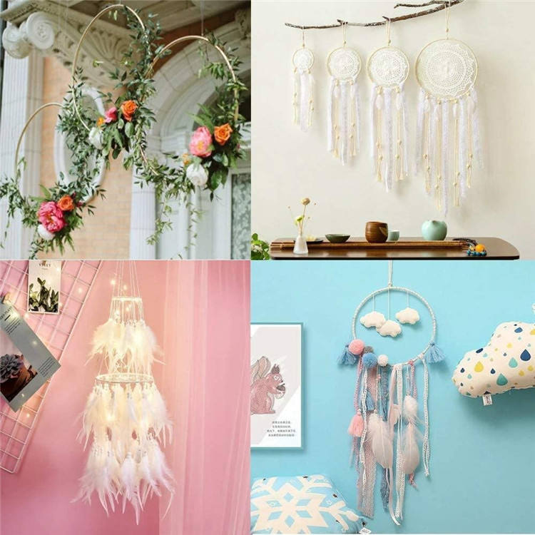 Dream Catcher Metal Crafts Macrame DIY Wedding Decor Hoop Metal Wreath