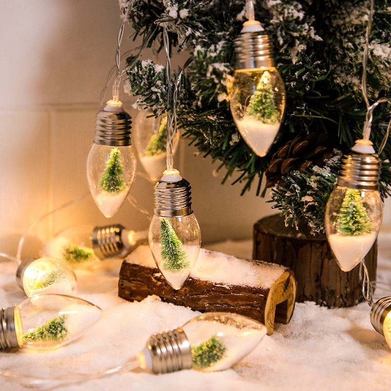 2022 New Ins Christmas Led Transparent Plastic Bottle String Light For Home Celebration Party Hanging Decor