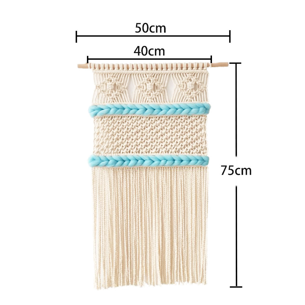 Bohemian Style Home Decor Macrame Wall Hanging Made Of Natural Cotton Cord