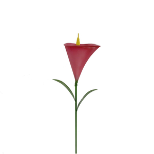 Wholesale Pretty Red Metal Calla Lily Floral Garden Art Flower Stake For Outdoor Yard Patio Decor