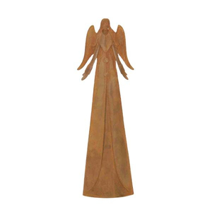 Large Angel Statues with Rusty Metal Guardian Angel Statue