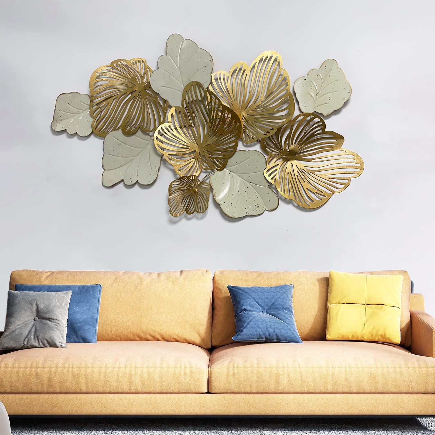 Nordic Creative Wrought Iron Three-Dimensional Wall Decorations Living Room Background Wall Flower Decore