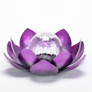 Outdoor Waterproof Led Solar Crackle Glass Ball Lotus Light For Home Patio Pathway Garden Path Lawn Decoration Landscape Lamp<span id="title-tag"><span class="hot-sale">Popular</span></span>
