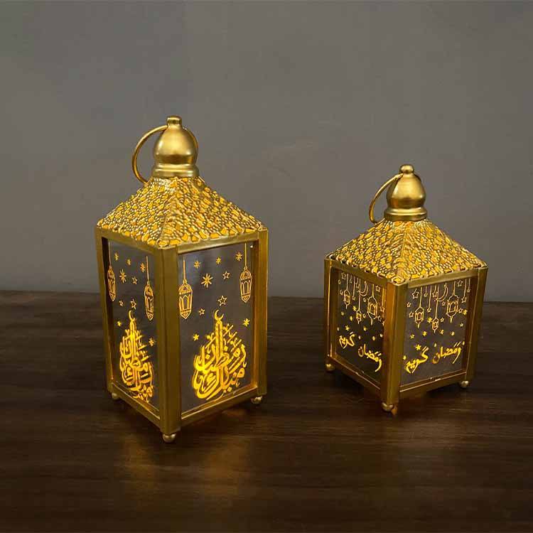 Table Decor Led Wind Lamp Arts And Crafts Flat 40Cm Ramadan Lantern String Light