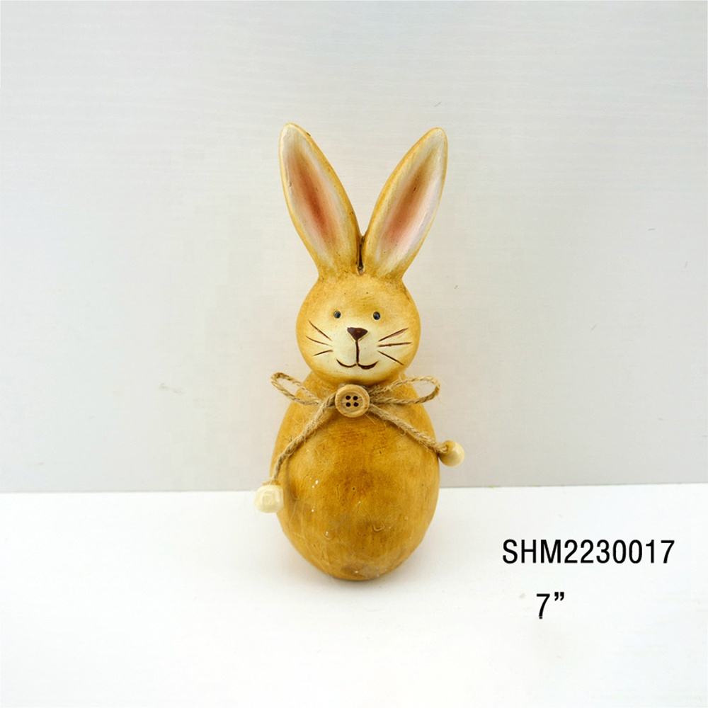 Indoor Modern Art Cute Easter Ceramic Rabbit Handicrafts For Garden Decor Balcony Lawn