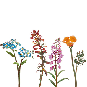 Customize Laser Cut UV Printing Metal Garden Flowers Yard Art Outdoor Decorations