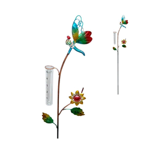 personalized dragonfly garden stake with dragonfly rain gauge stake