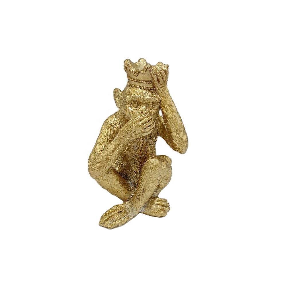 Hear No See No Speak No Evil 3 Wise Monkeys Resin Craft Ornament For Home Office Garden Decoration Collection Gifts