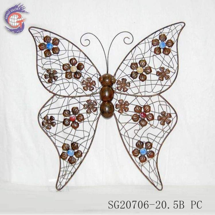 Online shopping custom home decorations metal butterflies wall hangings